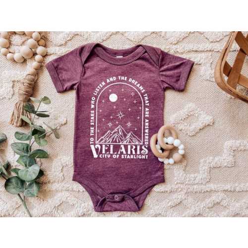 Velaris Baby Bodysuit: A Court of Thorns and Roses, Bookish Gift