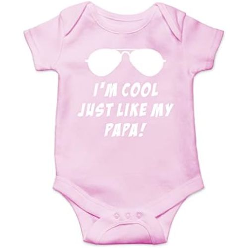 AW Fashions I'm Cool Just Like My Papa Baby Bodysuit Funny Cute Adorable Infant Romper Outfit Boys Girls