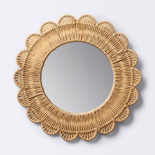 Sun Wall Mirror - Cloud Island™ - Off-White, Metal Frame, Sunburst Shape, Wall Mount