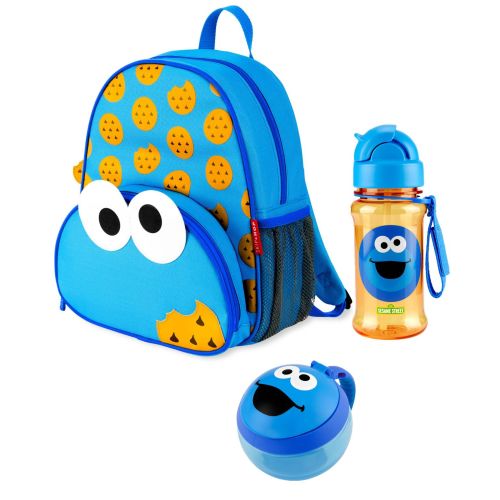 Sesame Street Little Kid Backpack Straw Bottle & Snack Cup Set - Cookie Monster - Skip Hop | Carter's