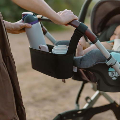 Universal Silicone Stroller Organizer by | Waterproof, , Easy-to-Clean Caddy with Secure Cup Holders