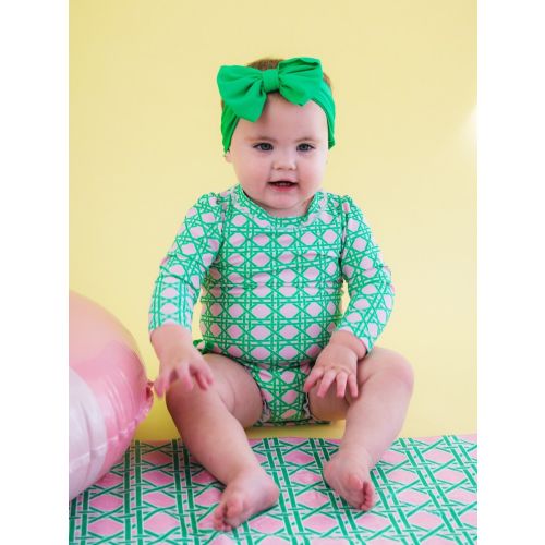 Long Sleeve One Piece Rash Guard | RuffleButts & RuggedButts
