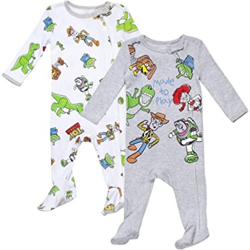 Disney Baby 2 Pack Zip Up Sleep N' Plays Newborn to Infant Sizes (Newborn - 24 Months)
