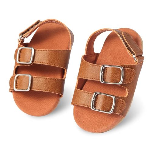 Baby Boys Girls Infant Summer Sandals Open-Toe Outdoor Anti-Slip Rubber Soft Sole Newborn Toddler First Walker Shoes