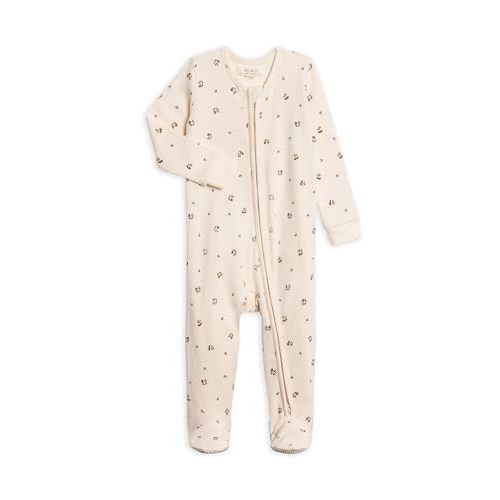 Colored Organics Baby Zip-Up Footed Sleeper with 2-Way Zipper - Newborn Organic Cotton Pajamas