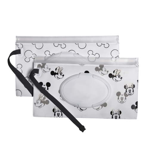 Disney Baby by J.L. Childress Reusable Wet Wipes Case Pouch, 2 Pack - Mickey & Minnie