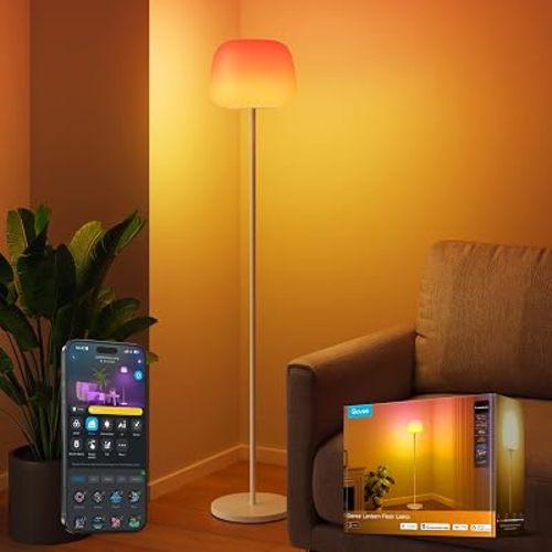 Govee Lantern Floor Lamp, Halo Gradient RGBIC Smart Corner Lamp for Bedroom