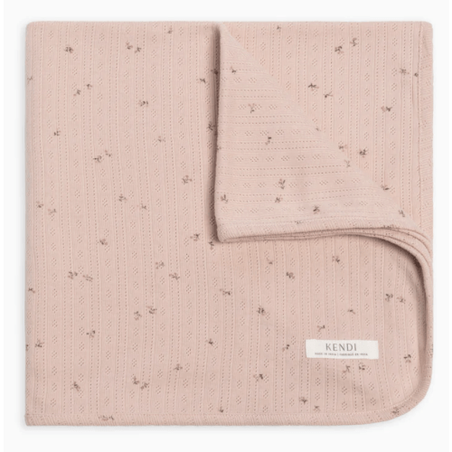 Brushed Back Pointelle Swaddle Blanket