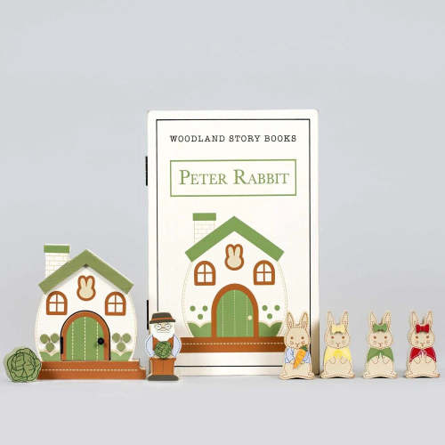Wooden Storybook Peter Rabbit Playset | Peter Rabbit Wooden Gift Set