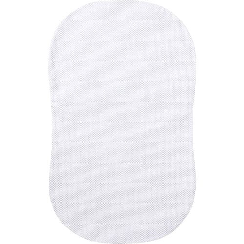 HALO BassiNest Fitted Sheet – 100% Cotton, Soft and Breathable Bassinet Sheet for Babies, 30” x 16” Pre-Shrunk Sheet, Grey Pin Dot