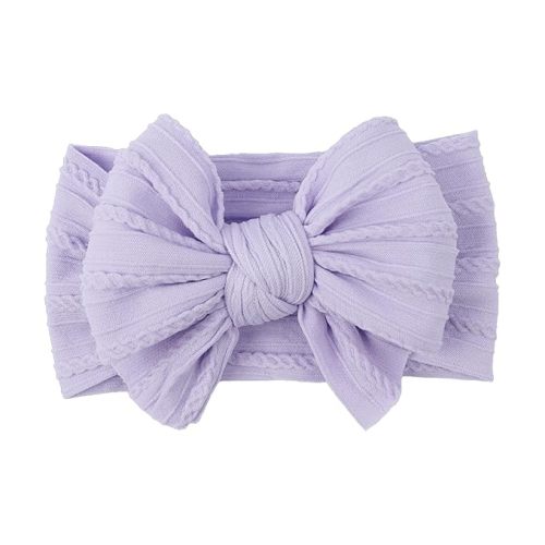 LemonSpace Handmade Baby Girls Bows Soft Stretchy Nylon Hair Bands Hair Accessories Baby headbands with Bows for Newborn Baby Girls Infant Toddlers Kids(Violet)