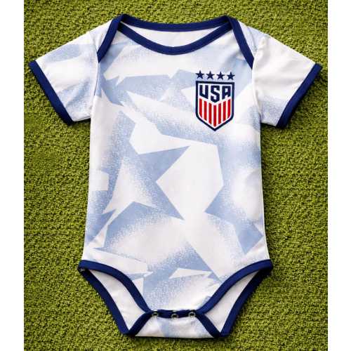 USA Baby Bodysuit | Infant Soccer Romper | USA White Jersey for Newborn