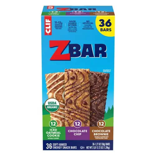 Clif Kid ZBar Organic Granola Bar, Variety Pack, 1.27 oz, 36-count | Costco