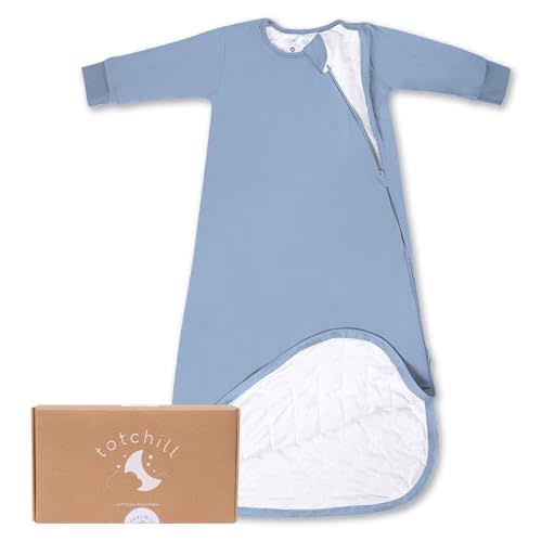 Baby Sleep Sack Long Sleeve 1.0 TOG 0-6-18-3T Wearable Blanket Infant Sleeping Bag, Soft & Breathable, 2-Way Zipper