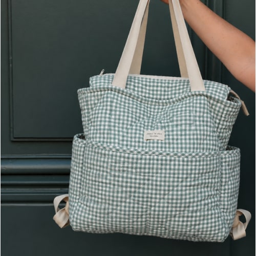 Convertible Quilted Backpack/Diaper Bag