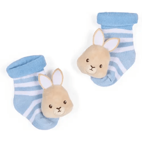KIDS PREFERRED Beatrix Potter Peter Rabbit Baby Foot Rattles Soft Baby Sock Feet Rattles Newborn to 9 Months