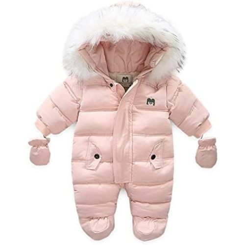 CYHTJJ Baby Girl Winter Snowsuit Toddler Jacket Clothes For Boy Infant Jumpsuit Hoodied