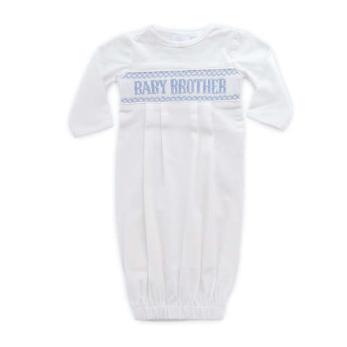 Baby Brother Smocked Gown