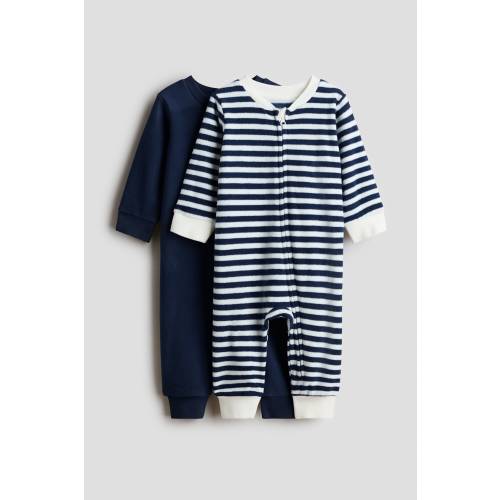 2-PACK FLEECE PAJAMA JUMPSUITS