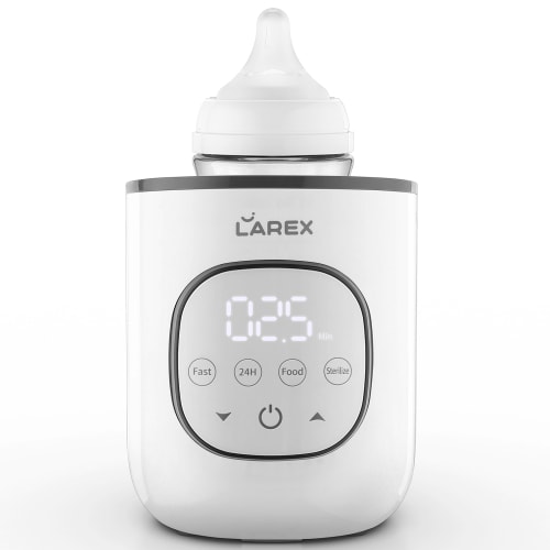 LAREX Bottle Warmer, Fast Bottle Warmer Baby Bottle Warmer, 8-in-1 Baby Milk Warmer BPA Free with Digital Display, Bottle Warmers for All Bottles