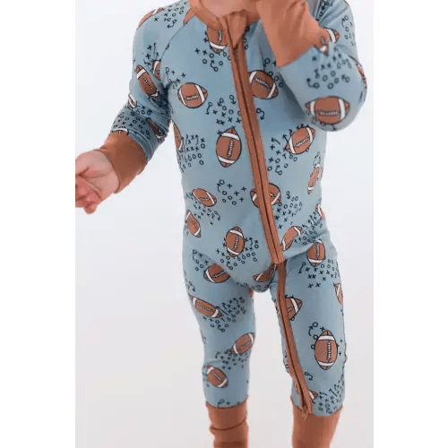 Football Zipper Romper – In My Jammers