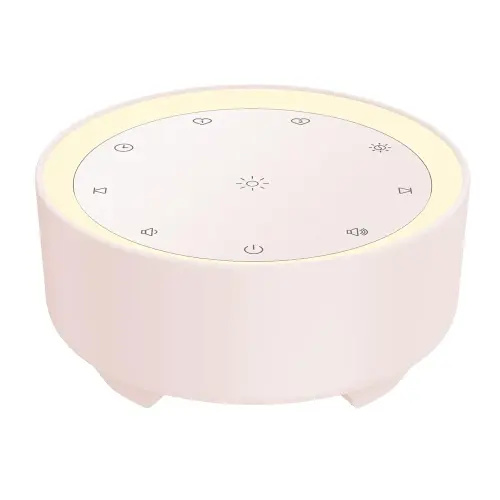 Kipcush Sound Machine & Night Light for Adults, Baby, Kids. White Noise Machine with 20 Soothing Sleep Sounds. Small Size & Portable Design for Bedroom, Office, Travel. Favorites Buttons, Timer（Pink）