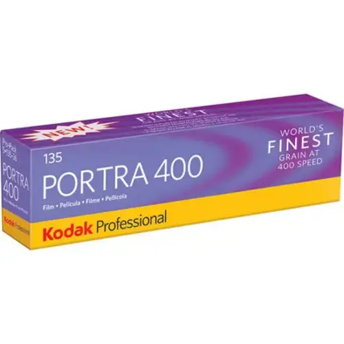 Kodak Portra 400 Color Negative Film ISO 400, 135-36 Exposure, Pack of 5, USA.