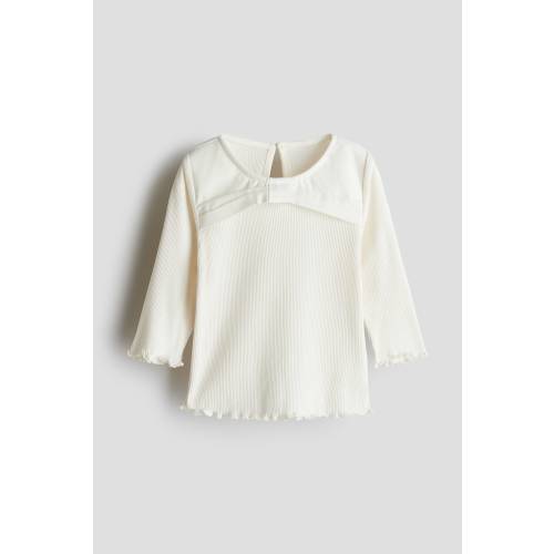 BOW-DETAIL JERSEY TOP