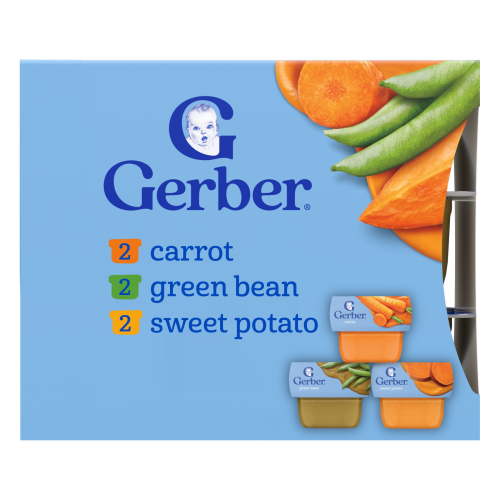 Gerber My 1st Veggies Starter Kit, Baby Food Puree, 2 oz Tubs, Variety (12 Pack)