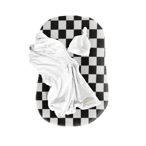 Race Checkered Baby Lounger Cover