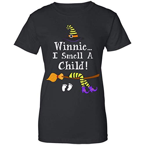 Ateesdas Women's I Smell A Child Pregnancy Halloween Costumes for Women Shirt Ladies' Short Sleeve Tee