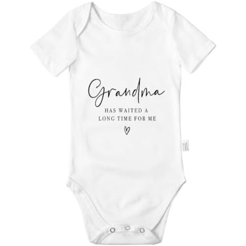 Grandma Has Waited a Long Time for Me Bodysuit, Baby Boys Girls Cotton Romper Jumpsuit Outfits 0-24 Months