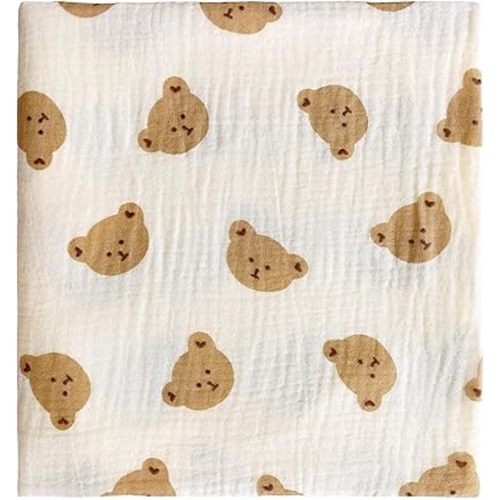 Muslin Newborn Baby Swaddle Blanket 39.5 x 39.5 inches(100x100cm) Unisex Swaddling Wrap Soft Silky Muslin Swaddle Blankets Neutral Receiving Blanket for Newborn Babies Boys and Girls Large