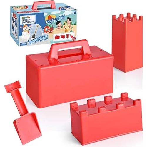 Snow Fort Building Block - Beach Sand Toys for Kids, Sand Castle Mold Kit, Winter Summer Outdoor Fun Toys for Boys Girls Toddler Adults Birthday Gifts