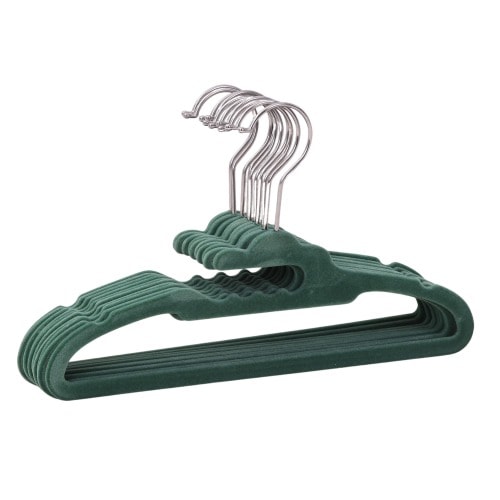 Type A Kids' Non-Slip Slim Swivel Hanger, Smoked Pine, 10-pk