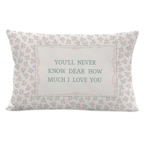 Vintage Floral Girl Nursery Throw Pillow Covers, Baby Girl Nursery Decor, Flower Decorative Pillowcases Cushion Cases for Baby Little Girls Room Bedroom Decor, 12x20 Pillow Covers