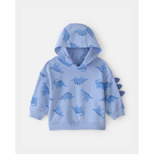Baby Boy Dinosaur French Terry Hoodie - Blue | Carter's