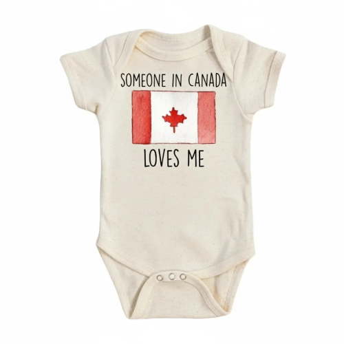 Canada Loves Me Newborn Baby Bodysuit