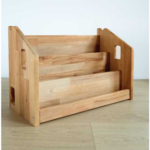 Minimalist Montessori Bookshelf for Kids, Handmade from Natural Beech Wood, Custom Toddler Bookcase for Nursery