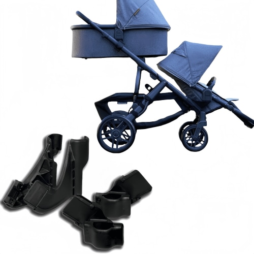 Upper Bassinet Conversion Kit Compatible with UPPAbaby Vista V2/V3,Secure Bolt-On Brackets to Place Up Top, Rumble Seat Below