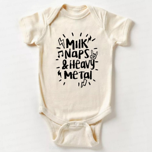Milk Naps &amp; Heavy Metal Bodysuit For Baby 8