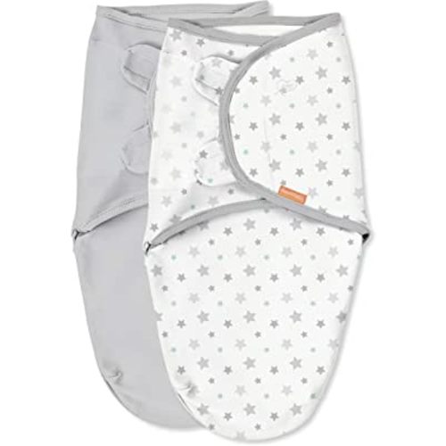 SwaddleMe Original Organic Swaddle – Size Small/Medium, 0-3 Months, 2-Pack (Starry Skies )