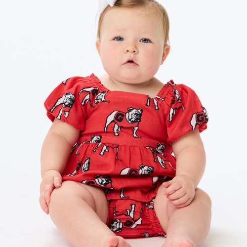 The Georgia Bulldogs Puff Sleeve Onesie – Stewart Simmons