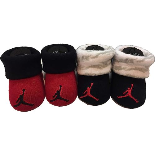 Nike Infant Baby Futura Booties (2 Pair) (Camo Black(LJ0121-R78)/Red, 0-6 Months)