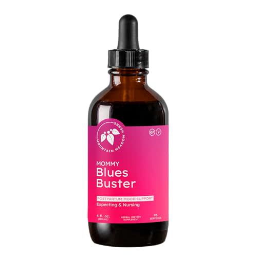Mountain Meadow Herbs Mommy Blues Buster Mood Support Drops 4oz | Postpartum Mood Balance, Natural Herbal Stress Relief, Liquid Emotional Wellness, Fast Absorbing, Daily Drops