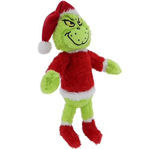 RELIGES 9 inches Green Christmas Monster Plush Toy – Soft Christmas Stuffed Animal Doll for Boys and Girls, Perfect for Christmas Decorations and Gifts (Sneaky Green)