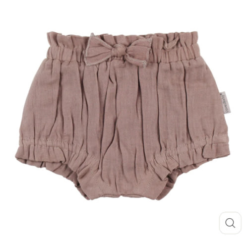 Almond | Organic Muslin Ruffle Bloomer – L'ovedbaby