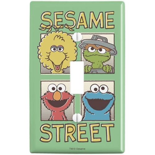 GRAPHICS & MORE Sesame Street Vintage Comic Panels Plastic Wall Decor Toggle Light Switch Plate Cover