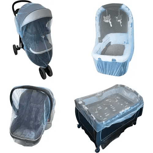 Enovoe Mosquito Net for Stroller - Durable Baby Stroller Mosquito Net - Perfect Bug Net for Strollers, Bassinets, Cradles, Playards, Pack N Plays and Portable Mini Crib (Blue)