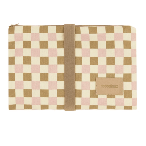 Nobodinoz - Hyde Park Mosaic travel changing mat - Pink | Smallable